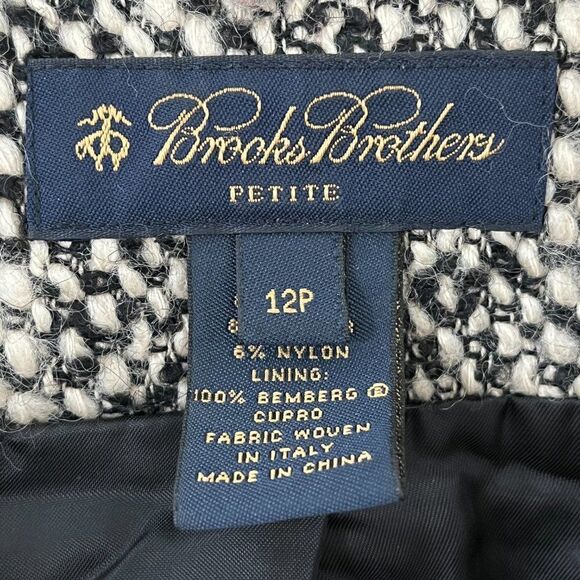 Brooks Brothers Petite Wool Mohair Tweed Jacket Mohair Jacket - Picture 14 of 15